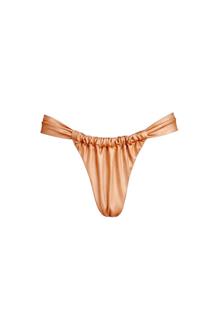 Braguita bikini cobre metalizado, tipo cortina, colección Lumière
