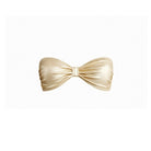 Top bikini bandeau dorado claro metalizado con fruncido central, colección Lumière